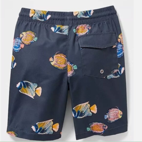 NWT Old Navy Angelfish Tropical Fish Swim Trunks Board Shorts Boys M 8 - Picture 2 of 3